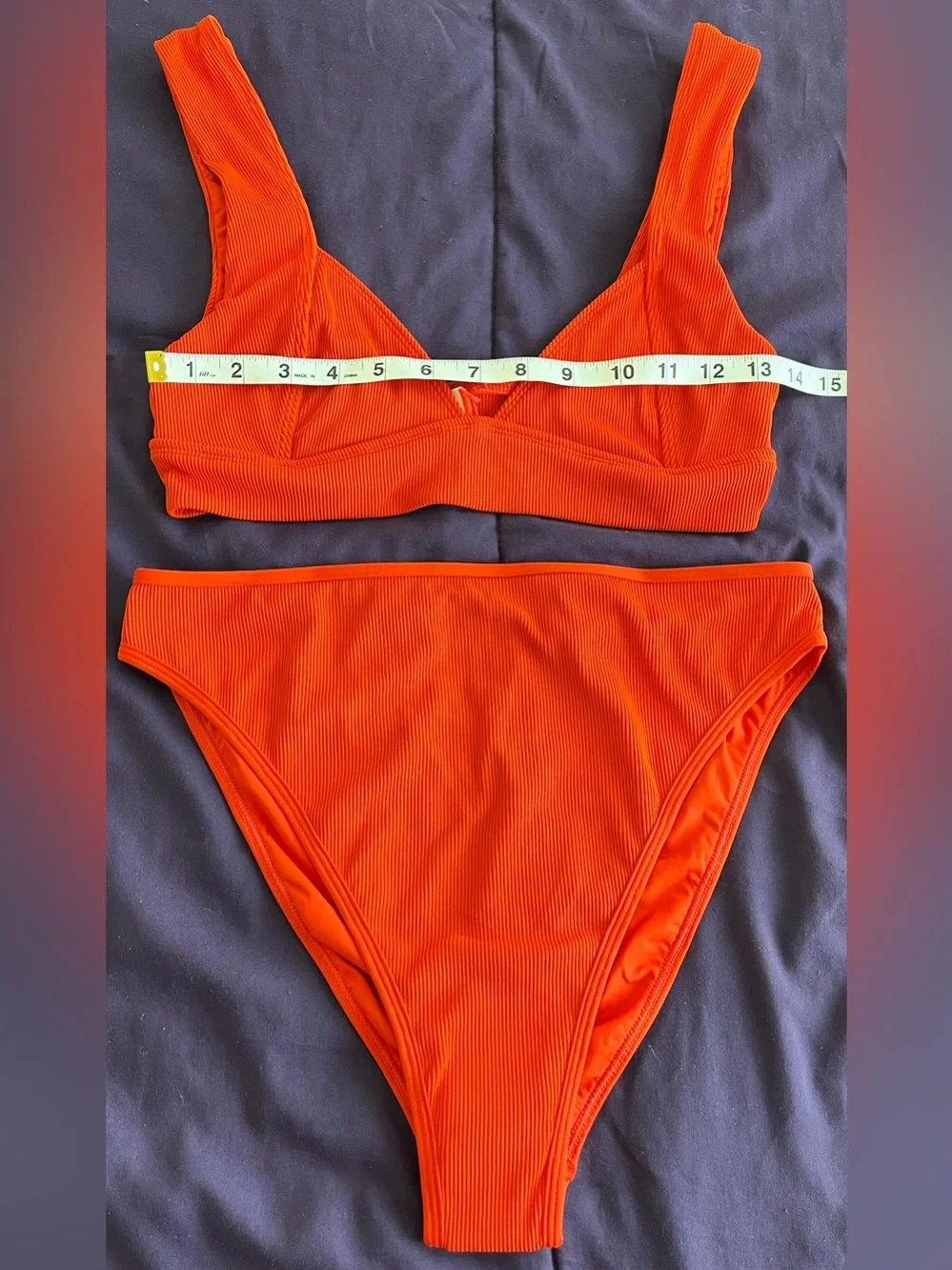 L*Space Bikini Set Hailey Top & High Waist Nora Bottom D Cup/XL Beach Swimwear